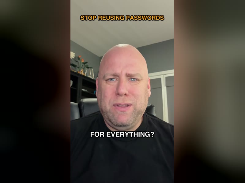 A hook and caption frame from my Bitwarden video
